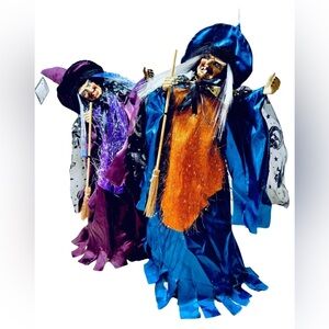 Ganz Vintage 90's Fiber Optic Cackling Light Up Eyes 22" Halloween Witches Rare